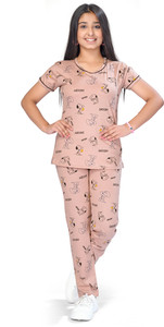 Blackballe Kids Nightwear Girls Printed Cotton