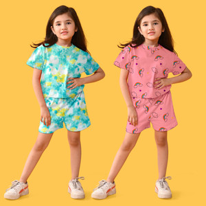 JARNAVCREATION Kids Nightwear Baby Girls Printed Cotton