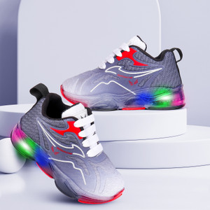 BERSACHE Boys & Girls Lace LED Shoes