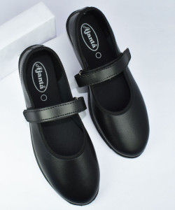 AJANTA Girls Velcro School Shoes