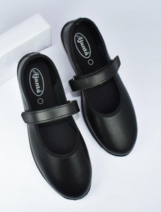 AJANTA Girls Velcro School Shoes