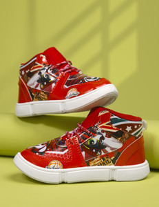 Pu-Pine Boys Velcro Sneakers