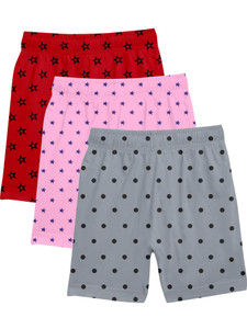 fasla Short For Girls Casual Printed Cotton Linen