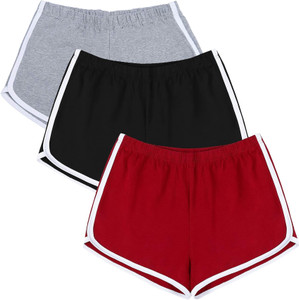Fasla Short For Girls Sports Solid Cotton Blend