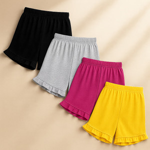 CUTE TREND Short For Girls Casual Solid Pure Cotton