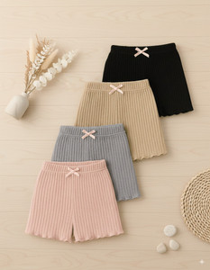 RupMilanKolkata Short For Girls Casual Striped Crepe