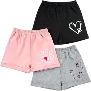 KARTHI ENTERPRISES Short For Girls Casual Printed Pure Cotton