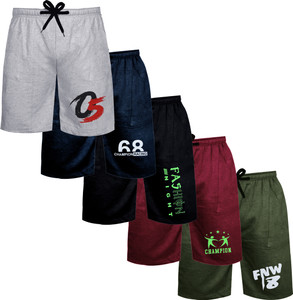 Fashionate World Short For Boys Casual Printed Pure Cotton