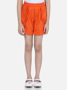 CUTIEKINS Short For Girls Casual Solid Cotton Blend