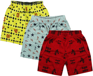 MIST N FOGG Short For Boys & Girls Casual Printed Cotton Linen