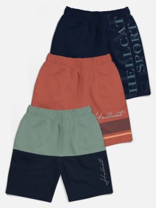 Hellcat Short For Boys Casual Colorblock Cotton Blend