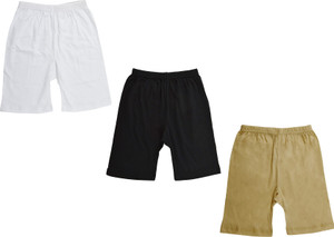 solai Short For Girls Casual Solid Cotton Lycra
