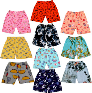MINIMAMA Short For Boys & Girls Casual Printed Cotton Blend