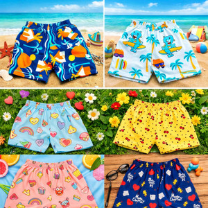 DipRIp Short For Boys & Girls Casual Printed Pure Cotton