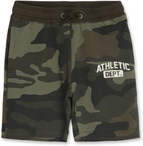 PROVOGUE Short For Boys Casual Military Camouflage Cotton Blend
