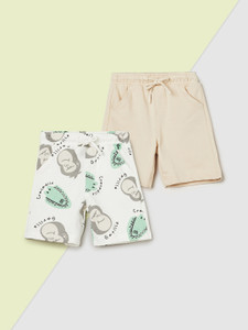 MAX Short For Baby Boys Casual Solid, Printed Pure Cotton