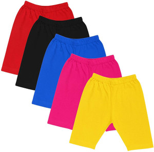 Fasla Short For Girls Sports Solid Cotton Linen