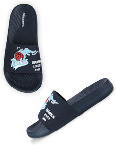 Glissers Boys Slip On Slipper Flip Flop, Black - Image 6