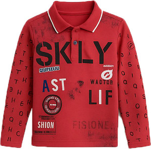 HouseOfCommon Boys Printed Cotton Blend Regular T Shirt