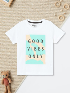 मैक्स लड़के Printed Pure Cotton Regular टी शर्ट