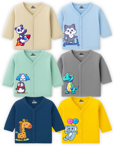 KidBee Baby Boys & Baby Girls Printed Cotton Blend Regular T Shirt