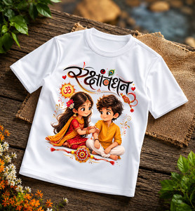 वाइडरसोफ ट्रेडर्स लड़के और लड़कियाँ प्रिंटेड Polyester रेगुलर टी शर्ट