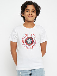 Marvel Avengers Boys Printed Pure Cotton Regular T Shirt