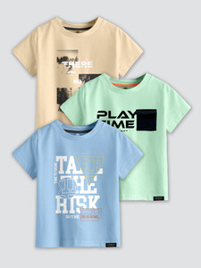 Codez Boys Self Design Cotton Blend Regular T Shirt