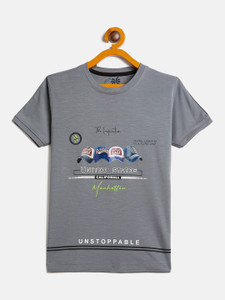 DUKE Boys Printed Cotton Blend Slim T Shirt