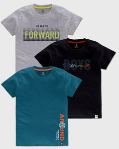 Codez Boys Printed Cotton Blend Regular T Shirt