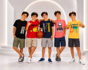 Fashionate World Boys Printed Pure Cotton Regular T Shirt