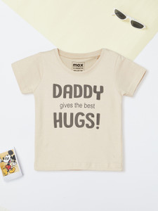 MAX Baby Boys Printed Pure Cotton Regular T Shirt