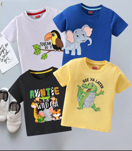 DRUZZEE Baby Boys & Baby Girls Printed Cotton Blend Regular T Shirt