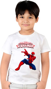 ns graphics print Boys Superhero Pure Cotton Regular T Shirt