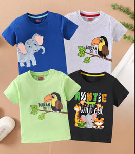 Cute N Tight Baby Boys & Baby Girls Printed Cotton Blend Regular T Shirt