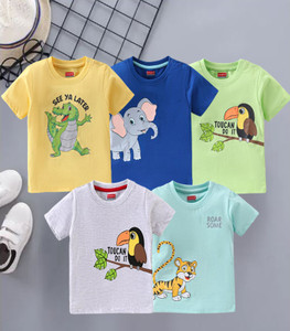 Cute N Tight Baby Boys & Baby Girls Printed Cotton Blend Regular T Shirt