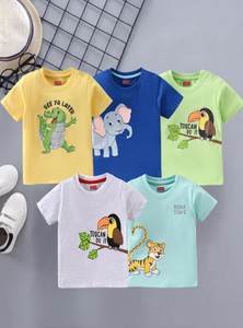 Cute N Tight Baby Boys & Baby Girls Printed Cotton Blend Regular T Shirt