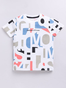 Ginie Boys Printed Pure Cotton Regular T Shirt