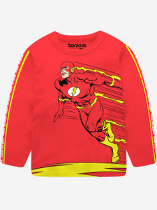 BONKIDS Boys Cartoon/Superhero Pure Cotton Regular T Shirt