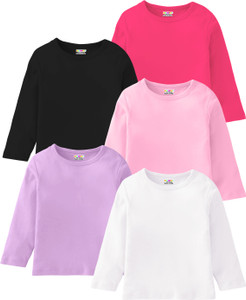 Kuchipoo Girls Printed Cotton Blend Regular T Shirt