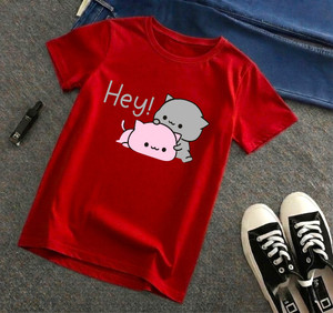 Adixus Boys & Girls Printed Pure Cotton Regular T Shirt