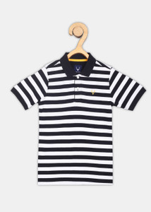 एलन सोल्ली लड़के Striped Cotton Blend Regular टी शर्ट