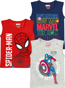 MARVEL BY MISS & CHIEF Boys Printed Cotton Blend Regular T Shirt