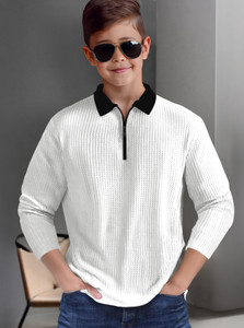 ट्रिपर लड़के Colorblock Cotton Blend Regular टी शर्ट