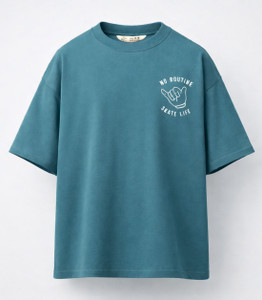 PROVOGUE Boys Printed Cotton Blend Oversized T Shirt