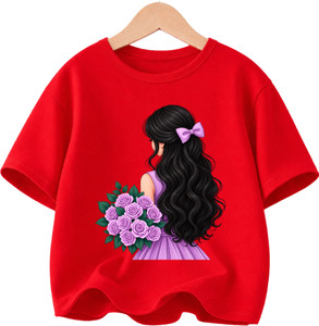 RLA Collection Girls Printed Cotton Blend Regular T Shirt
