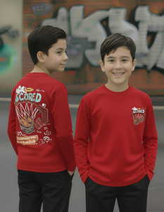 PROVOGUE Boys Printed Pure Cotton Regular T Shirt