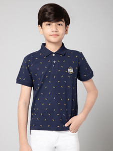 PROVOGUE Boys Printed Cotton Blend Regular T Shirt