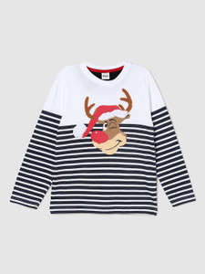 MAX Boys Striped Pure Cotton Regular T Shirt