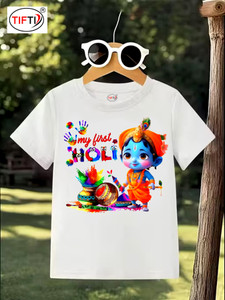 tifti Boys & Girls Cartoon, Graphic Print Polycotton Regular T Shirt